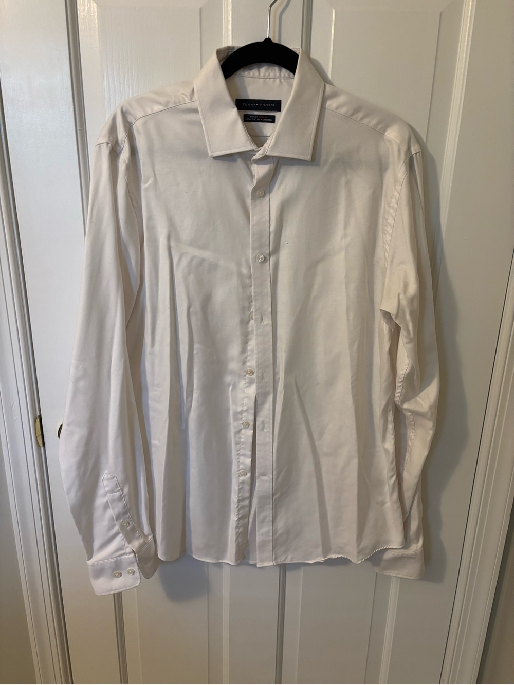 Tommy Hilfiger Men's White Long Sleeve Dress Shirt